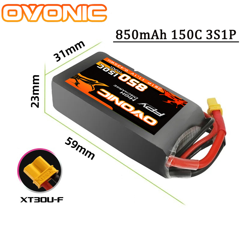 OVONIC 150C 850mAh Lipo Batter - огляд і ціна Drone Battery 3S