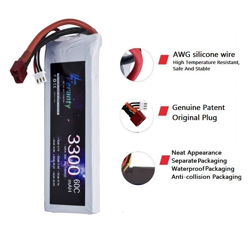 2S 7.4V LiPo Battery 3300mAh 6 - огляд і ціна Drone Battery Lipo